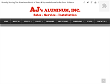 Tablet Screenshot of ajsaluminum.com